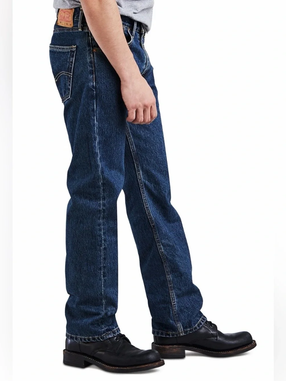 Levi's Men's 505 Relaxed Straight Jeans in Dark Blue, 33x30